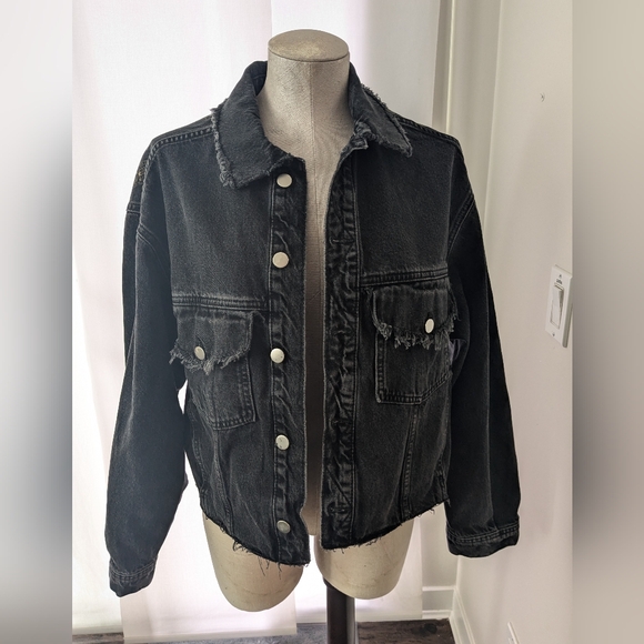 Zara distressed denim jacket - Picture 1 of 5